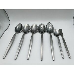 SRI Stainless Japan Astro Flatware Serving Set 7pc Mid Century Modern MCM